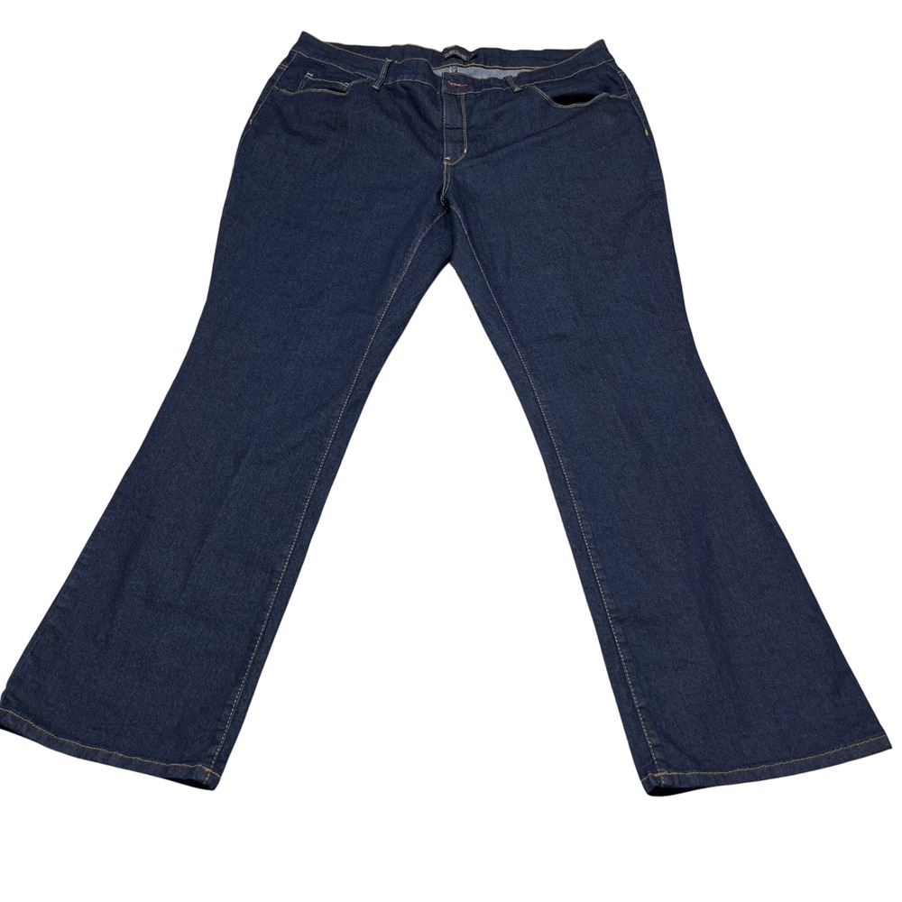 Faded Glory Womens Jeans 22W Blue Rinse Wash Bootcut Stretch Denim